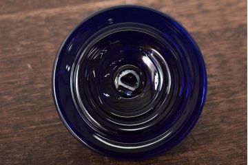 船木倭帆(Shizu)　蓋物(キャンディーポット、ガラス、作家物、吹きガラス)(R-045960)