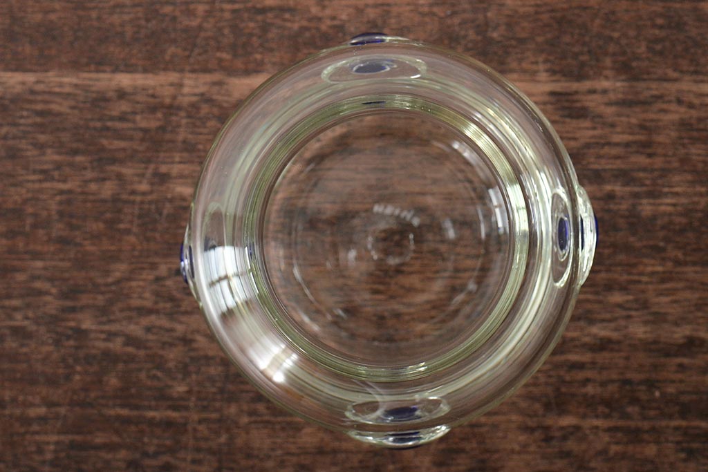 船木倭帆(Shizu)　蓋物(キャンディーポット、ガラス、作家物、吹きガラス)(R-045960)