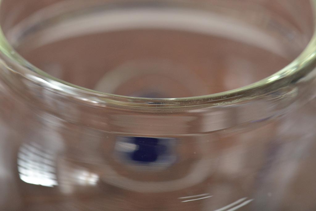 船木倭帆(Shizu)　蓋物(キャンディーポット、ガラス、作家物、吹きガラス)(R-045960)