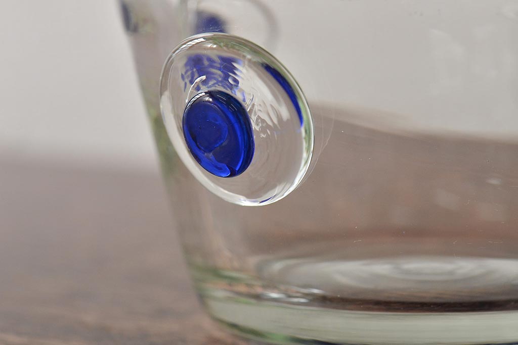 船木倭帆(Shizu)　蓋物(キャンディーポット、ガラス、作家物、吹きガラス)(R-045960)