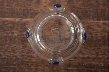 船木倭帆(Shizu)　蓋物(キャンディーポット、ガラス、作家物、吹きガラス)(R-045960)