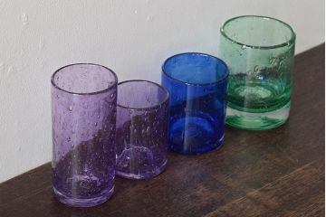 フランス　La　Verrerie　de　Biot　グラス4点(ショットグラス)(R-045964)