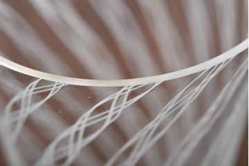 ベネチアンガラス　金箔レースグラス(シャンパン、ワイン)(R-045965)