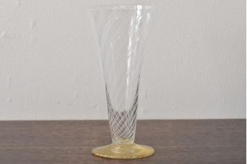 ベネチアンガラス　金箔レースグラス(シャンパン、ワイン)(R-045965)