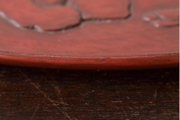 鎌倉彫木製銘々皿8枚　大阪屋軽井沢彫トレー(長皿、在銘)(R-045966)