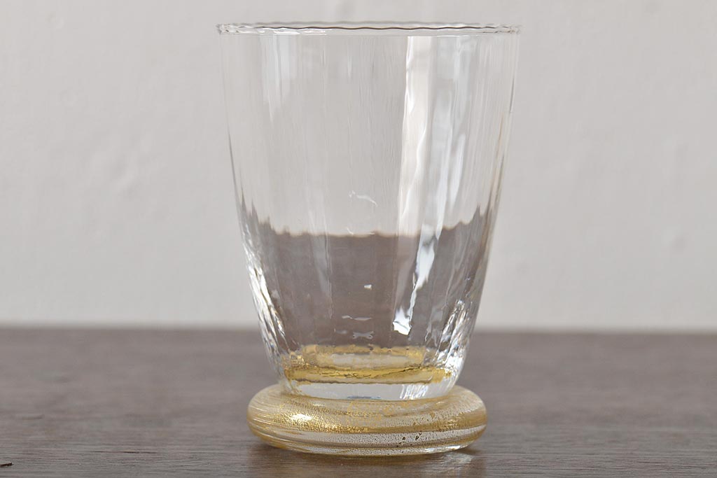 ベネチアンガラス　金箔グラス6客(タンブラー、コップ)(R-045968)