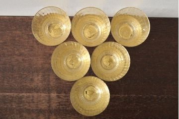 ベネチアンガラス　金箔グラス6客(タンブラー、コップ)(R-045969)