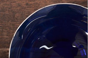 河上恭一郎　瑠璃色　小鉢片口など6点(ガラス食器)(R-045970)