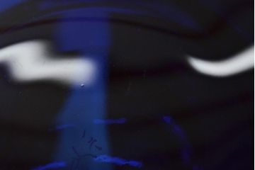 河上恭一郎　瑠璃色　小鉢片口など6点(ガラス食器)(R-045970)