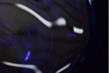 河上恭一郎　瑠璃色　小鉢片口など6点(ガラス食器)(R-045970)