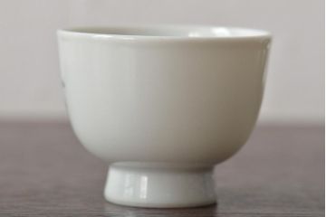 北峯　梅の図色絵　猪口5客セット(杯、盃、酒器、和食器)(R-045971)