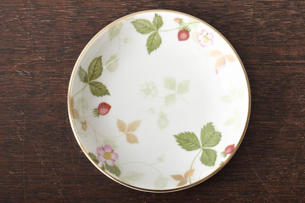 イギリス　WEDGWOOD　ウェッジウッド　ブループラム・ワイルドストロベリー・ハンティングシーン　カップ&ソーサー3客セット(洋食器)(R-045972)