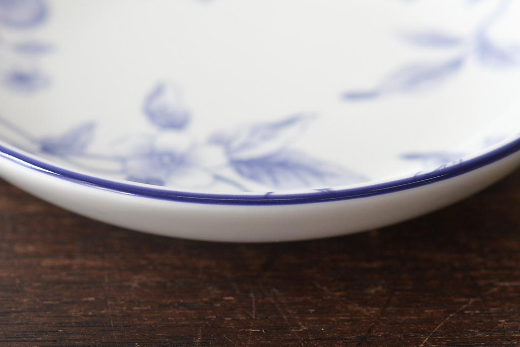 イギリス　WEDGWOOD　ウェッジウッド　ブループラム・ワイルドストロベリー・ハンティングシーン　カップ&ソーサー3客セット(洋食器)(R-045972)