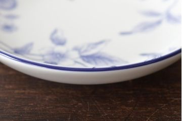 イギリス　WEDGWOOD　ウェッジウッド　ブループラム・ワイルドストロベリー・ハンティングシーン　カップ&ソーサー3客セット(洋食器)(R-045972)