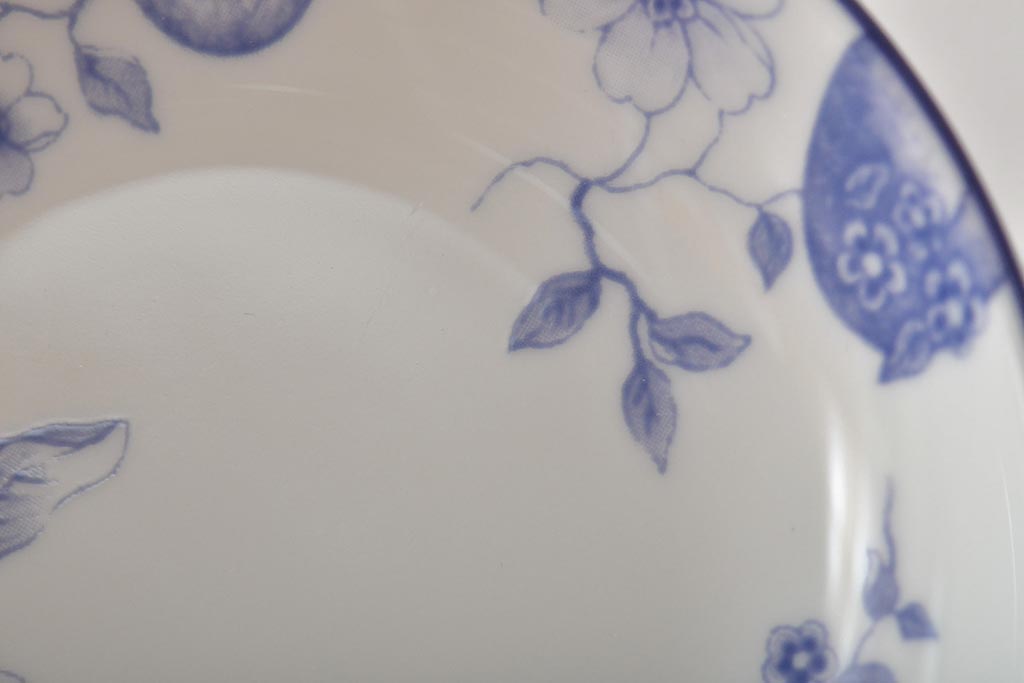 イギリス　WEDGWOOD　ウェッジウッド　ブループラム・ワイルドストロベリー・ハンティングシーン　カップ&ソーサー3客セット(洋食器)(R-045972)