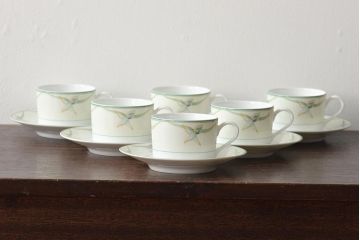 フランス　LIMOGES　リモージュ　ceralene　カップ&ソーサー6客セット(洋食器)(R-045973)