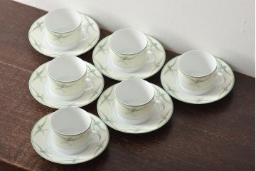 フランス　LIMOGES　リモージュ　ceralene　カップ&ソーサー6客セット(洋食器)(R-045973)