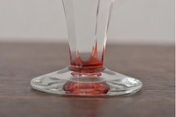 切子　赤紫黄色　グラス4客セット(タンブラー、コップ、盃、工芸ガラス、硝子)(R-045975)