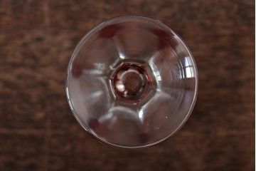 切子　赤紫黄色　グラス4客セット(タンブラー、コップ、盃、工芸ガラス、硝子)(R-045975)