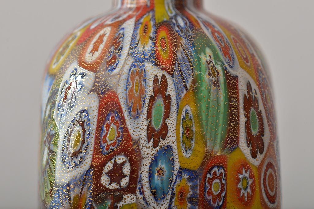 ベネチアンガラス　ムラノ　ミルフィオリ　香水瓶　パフュームボトル(R-045976)