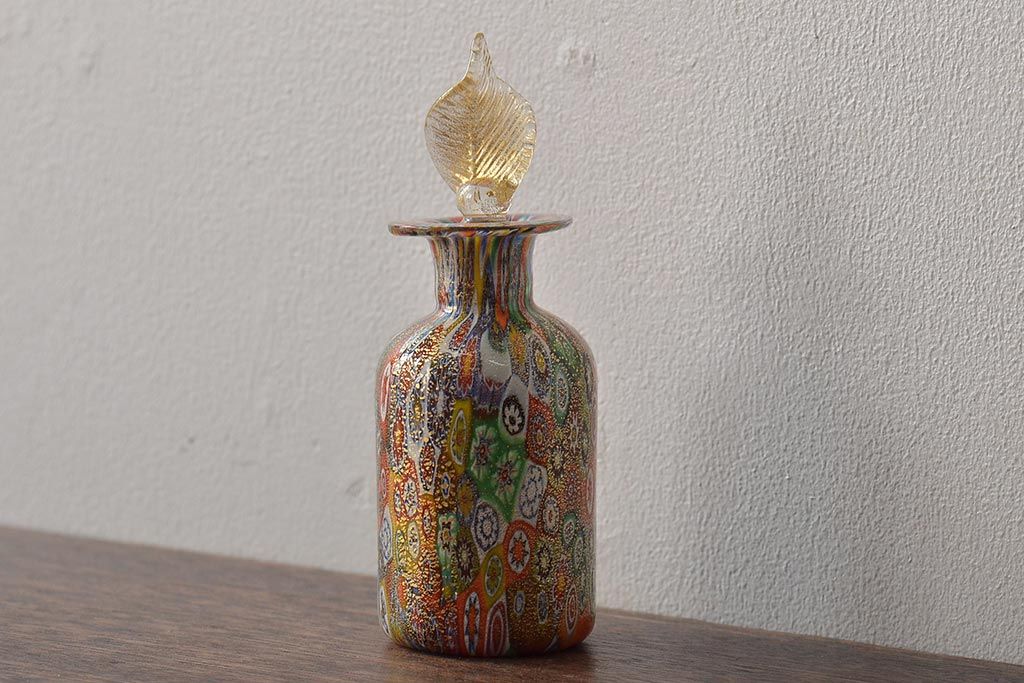 ベネチアンガラス　ムラノ　ミルフィオリ　香水瓶　パフュームボトル(R-045977)