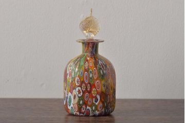 ベネチアンガラス　ムラノ　ミルフィオリ　香水瓶　パフュームボトル(R-045979)