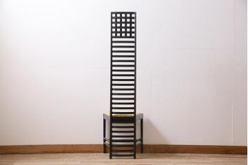 中古　Cassina(カッシーナ)　HILL HOUSE,1(ヒルハウス1)　CHARLES RENNIE MACKINTOSH(チャールズ・レニー・マッキントッシュ)　ラダーバックチェア(椅子)(定価約35万円)(R-045988)