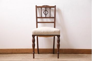 アンティーク家具　フランスアンティーク　マホガニー材　アールデコ様式のお洒落なチェア(椅子)(R-045992)