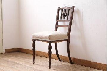 アンティーク家具　フランスアンティーク　マホガニー材　アールデコ様式のお洒落なチェア(椅子)(R-045992)
