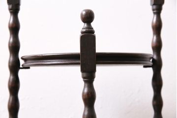 イギリスアンティーク　オーク材　パーティーやティータイムにぴったりのケーキスタンド(ラック、棚、スタンド)(R-045993)