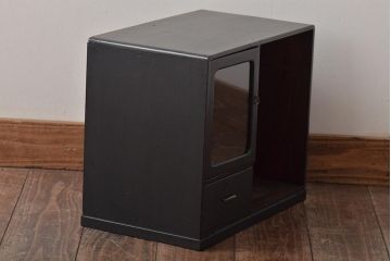 アンティーク家具　引き出し付き　レトロモダンな小棚(戸棚、収納棚)(R-045994)