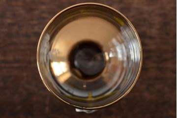 ベネチアンガラス　ムラノ　金彩グラス　花図グラス　2点セット(コップ、タンブラー)(R-045995)