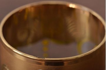 ベネチアンガラス　ムラノ　金彩グラス　花図グラス　2点セット(コップ、タンブラー)(R-045995)