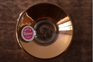 ベネチアンガラス　ムラノ　金彩グラス　花図グラス　2点セット(コップ、タンブラー)(R-045995)