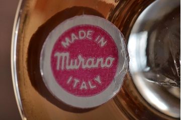 ベネチアンガラス　ムラノ　金彩グラス　花図グラス　2点セット(コップ、タンブラー)(R-045995)