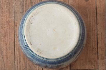 アンティーク雑貨　大正〜昭和初期　山水・風景の図　瀬戸火鉢(鉢カバー)(R-045997)