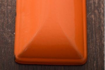 Le Creuset　ル・クルーゼ　オレンジ・テリーヌレクタ32cm　　ホワイト・琺瑯キャセロール　2点セット(ホーロー、鍋、ココット、両手鍋)(R-046001)
