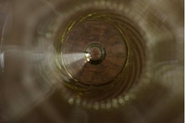 イタリア　ベネチアンガラス　八角形　グリーン　緑　グラス2客セット(コップ、ペアグラス、ヴェネチアングラス)(R-046002)