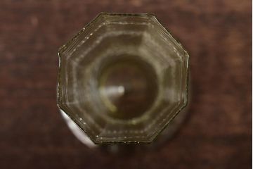 イタリア　ベネチアンガラス　八角形　グリーン　緑　グラス2客セット(コップ、ペアグラス、ヴェネチアングラス)(R-046003)