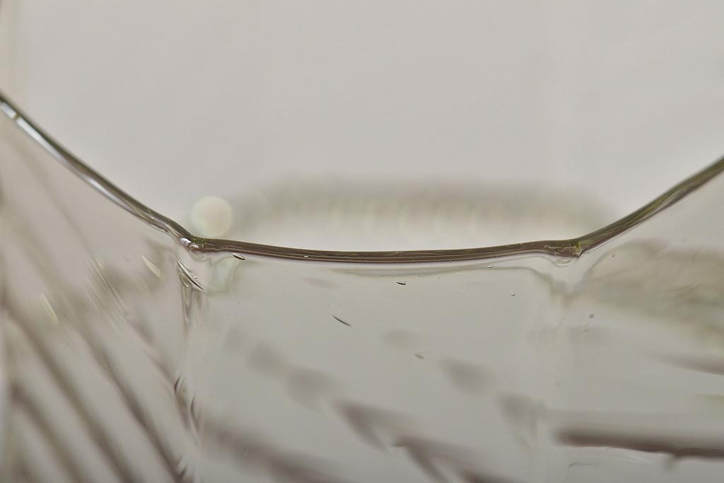 イタリア　ベネチアンガラス　八角形　グリーン　緑　グラス2客セット(コップ、ペアグラス、ヴェネチアングラス)(R-046003)