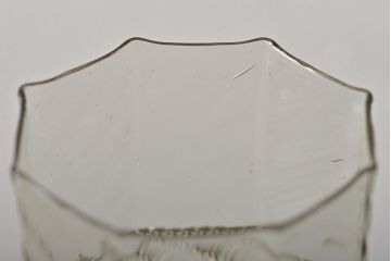 イタリア　ベネチアンガラス　八角形　グリーン　緑　グラス2客セット(コップ、ペアグラス、ヴェネチアングラス)(R-046003)