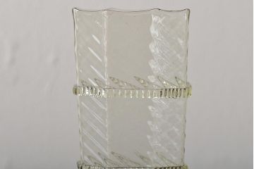 イタリア　ベネチアンガラス　八角形　グリーン　緑　グラス2客セット(コップ、ペアグラス、ヴェネチアングラス)(R-046003)