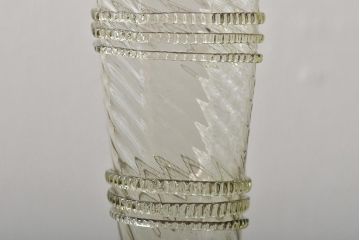 イタリア　ベネチアンガラス　八角形　グリーン　緑　グラス2客セット(コップ、ペアグラス、ヴェネチアングラス)(R-046003)