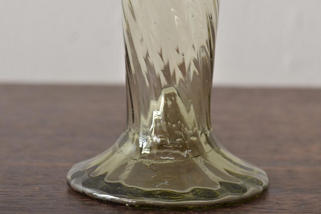 イタリア　ベネチアンガラス　八角形　グリーン　緑　グラス2客セット(コップ、ペアグラス、ヴェネチアングラス)(R-046003)