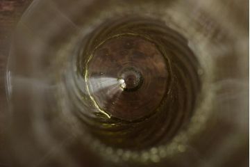 イタリア　ベネチアンガラス　八角形　グリーン　緑　グラス2客セット(コップ、ペアグラス、ヴェネチアングラス)(R-046003)