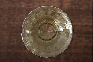 イタリア　ベネチアンガラス　八角形　グリーン　緑　グラス2客セット(コップ、ペアグラス、ヴェネチアングラス)(R-046003)