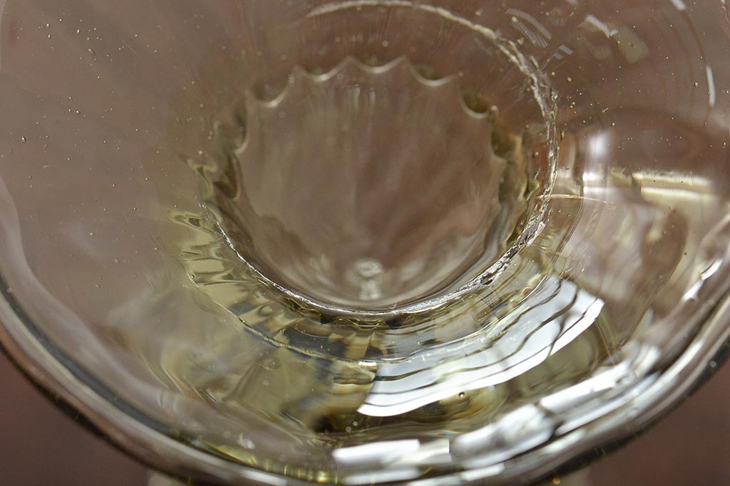 イタリア　ベネチアンガラス　八角形　グリーン　緑　グラス2客セット(コップ、ペアグラス、ヴェネチアングラス)(R-046003)