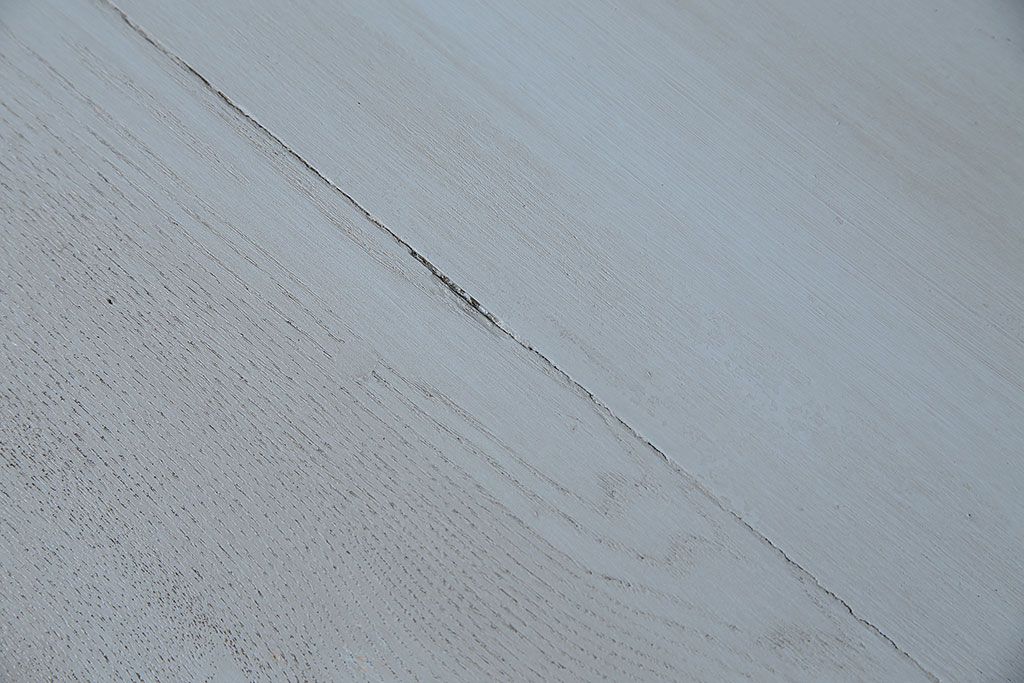 アンティーク家具　昭和中期　当店ペイント　大理石天板付き　丸みのあるフォルムとペイントカラーが可愛らしいサイドテーブル(ラウンドテーブル)(R-046008)