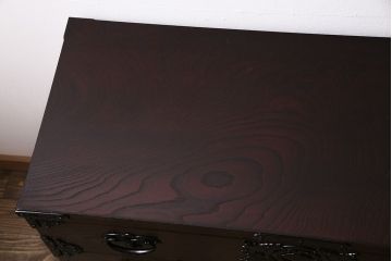 中古　岩谷堂箪笥　桜木家具店作　伝統タンス105　豪華な金具が目を引く重厚な佇まいの衣装箪笥(和タンス、引き出し)(R-046009)