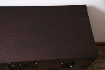 中古　岩谷堂箪笥　桜木家具店作　伝統タンス105　豪華な金具が目を引く重厚な佇まいの衣装箪笥(和タンス、引き出し)(R-046009)